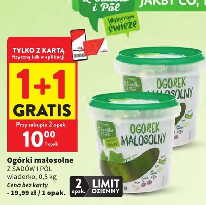 Ogórki małosolne promocja w Intermarche