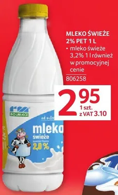 Mleko świeże 2% PET 1 L promocja w Selgros