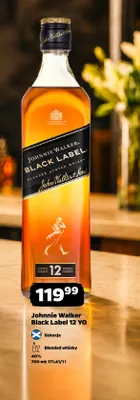Whisky Johnnie Walker Black Label 12 YO promocja w Netto