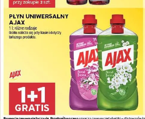 Płyn uniwersalny Ajax promocja w Stokrotka