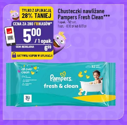 Chusteczki nawilżane Pampers Fresh Clean promocja w POLOmarket