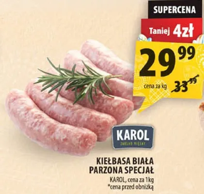 Kiełbasa biała parzona specjał promocja w Arhelan