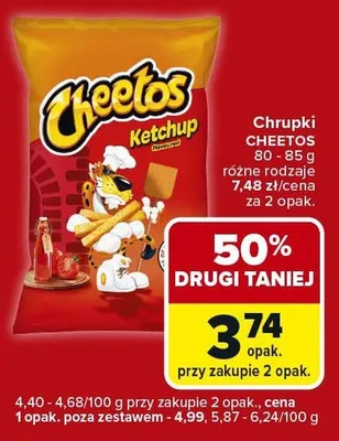 Chrupki ketchup różne rodzaje promocja w Carrefour Express