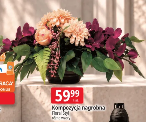 Kompozycja nagrobna Floral Styl promocja w Leclerc