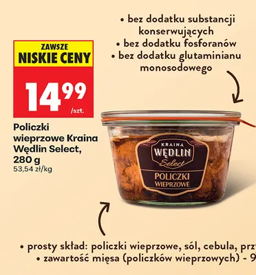 Policzki wieprzowe Kraina Wędlin Select promocja w Biedronka