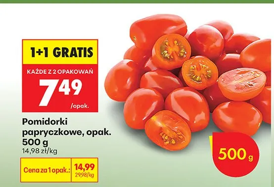 Pomidorki papryczkowe promocja w Biedronka