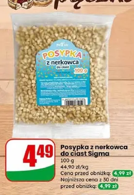 Posypka z nerkowca do ciast promocja w Dino