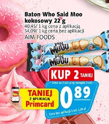 Baton Who Said Moo kokosowy promocja w Prim Market