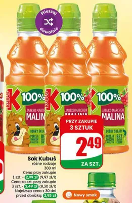 Sok Kubuś promocja w Dino