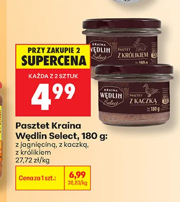 Pasztet z kaczką Kraina Wędlin Select promocja w Biedronka