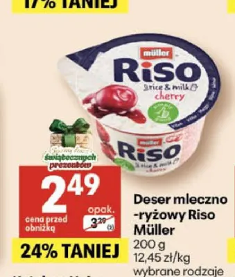 Deser mleczno-ryżowy Riso Müller promocja w Delikatesy Centrum