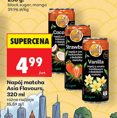 Napój matcha Strawberry Asia Flavours promocja w Biedronka
