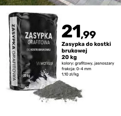 Zasypka do kostki brukowej promocja w Bricomarche