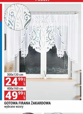 Gotowa firana żakardowa 300x120 cm promocja w Merkury Market
