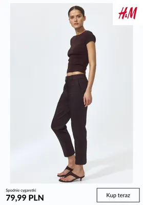 Spodnie cygaretki H & M promocja w H&M