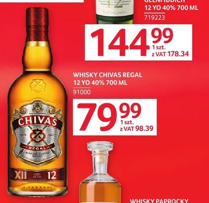 Whisky Chivas Regal 12 YO 40% promocja w Selgros