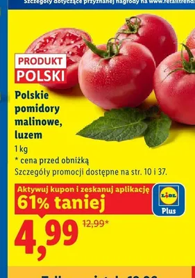 Pomidory malinowe polskie promocja w Lidl