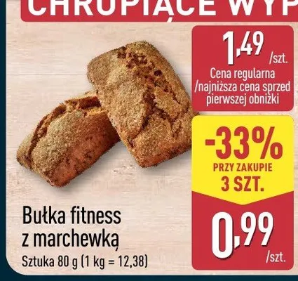 Bułka fitness z marchewką promocja w Aldi