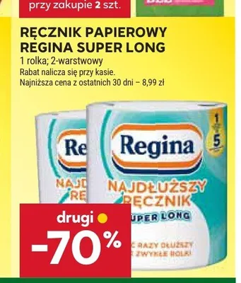Ręcznik papierowy Regina Super Long 2-warstwowy promocja w Stokrotka