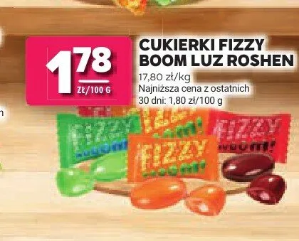 Cukierki Fizzy Boom luz Roshen promocja w Stokrotka