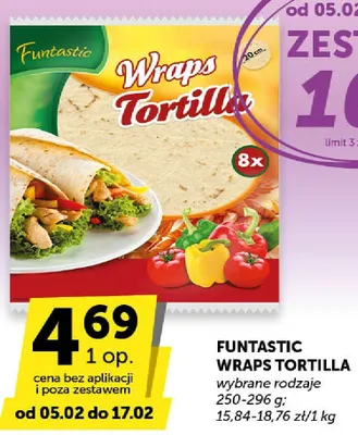 Tortilla Funtastic Wraps Tortilla promocja w Groszek