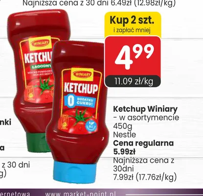 Ketchup łagodny Winiary promocja w Market Point