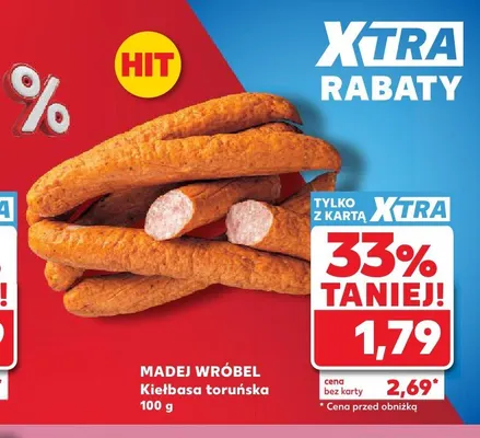 Kiełbasa toruńska Madej Wróbel promocja w Kaufland