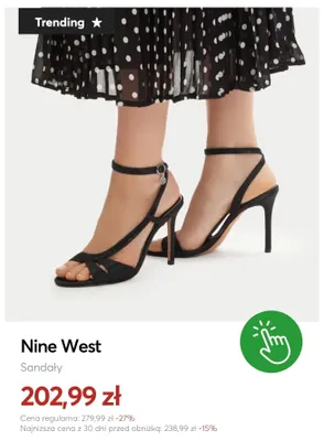 Sandały Nine West promocja w eobuwie.pl