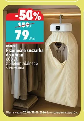 Przenośna suszarka do ubrań Hoffen promocja w Biedronka