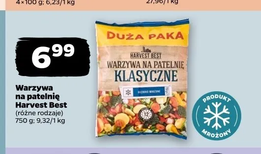 Warzywa na patelnię klasyczne Harvest Best promocja w Netto