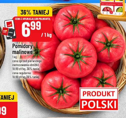 Pomidory malinowe promocja w POLOmarket