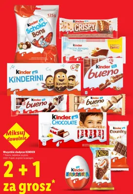 Słodycze Kinder promocja w Lidl