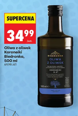 Oliwa z oliwek Koroneiki Biedronka promocja w Biedronka