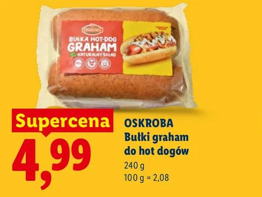 Bułki graham do hot dogów Oskroba promocja w Lidl