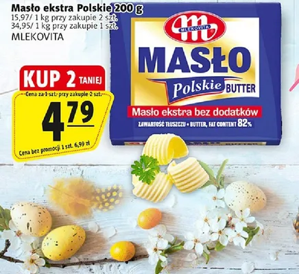 Masło ekstra Polskie 200g promocja w Prim Market