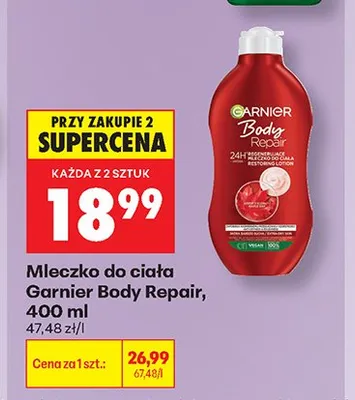 Mleczko do ciała Garnier Body Repair promocja w Biedronka
