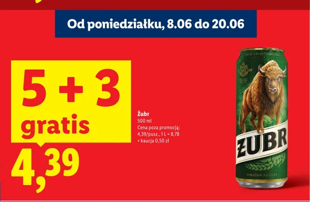 Piwo Żubr promocja w Lidl