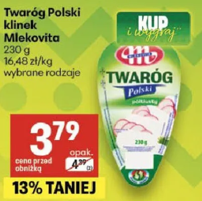 Twaróg Polski klinek wybrane rodzaje promocja w Delikatesy Centrum