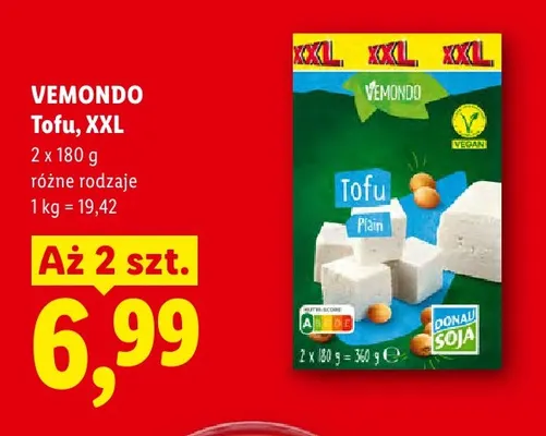 Tofu XXL Vemondo 2-pak promocja w Lidl