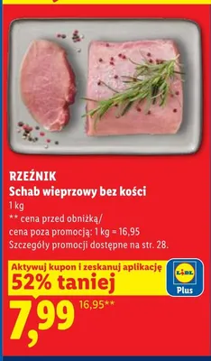 Schab wieprzowy bez kości promocja w Lidl