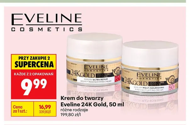 Krem do twarzy Eveline 24K Gold promocja w Biedronka