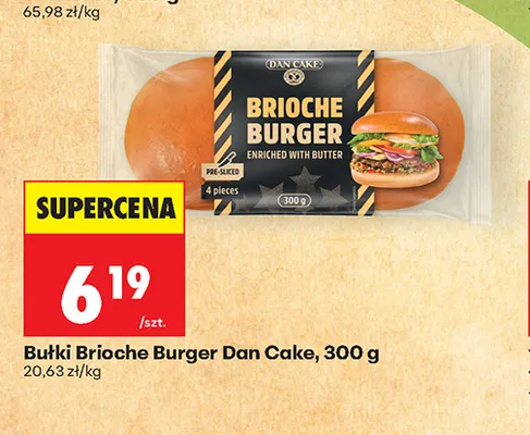 Bułki Brioche Burger Dan Cake promocja w Biedronka