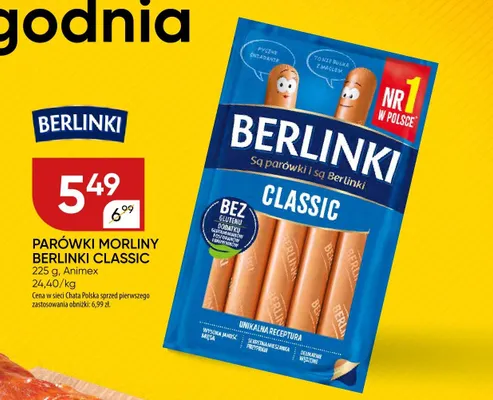 Parówki Morliny BERLINKI CLASSIC promocja w Chata Polska