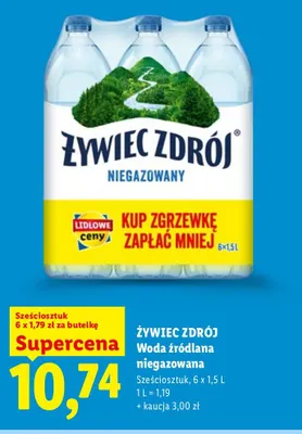 Woda źródlana niegazowana Żywiec Zdrój 6-pak promocja w Lidl