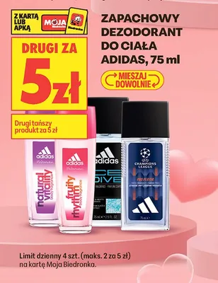 Dezodorant do ciała Adidas natural vitality promocja w Biedronka