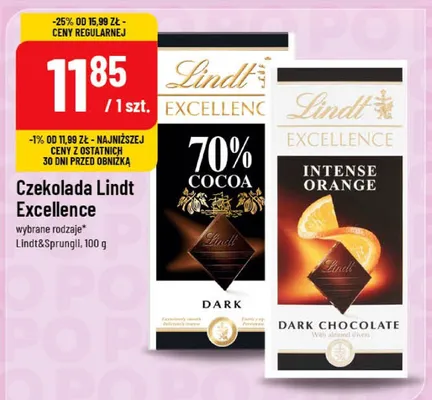 Czekolada Lindt Excellence promocja w POLOmarket