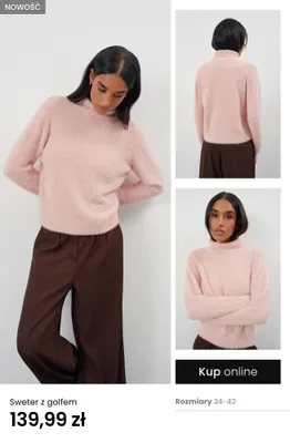 Sweter z golfem promocja w Top Secret