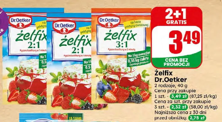 Żelfix 3:1 Dr.Oetker promocja w Dino
