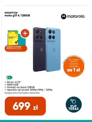 Smartfon Motorola moto g17 4/128GB promocja w Max Elektro