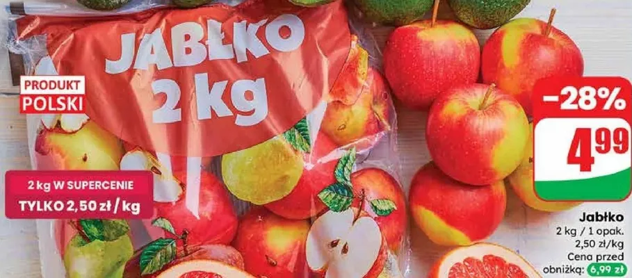 Jabłko 2 kg promocja w Dino